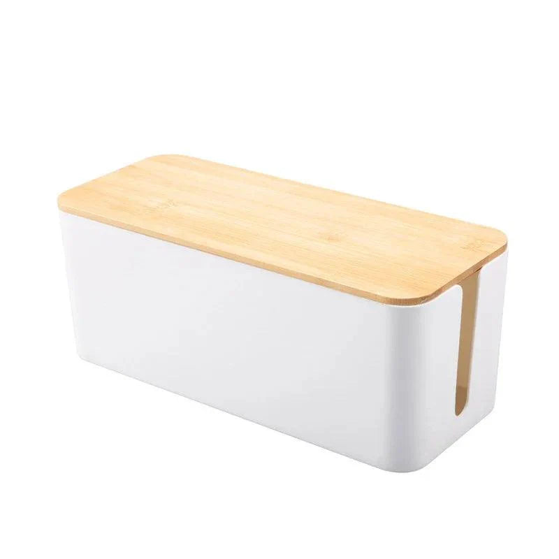 Lisslune | Elegant Wood Cable Management Box with Enhanced Cooling Functions and Versatile Aesthetics