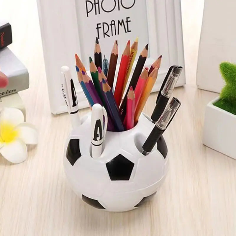 Rynx | 1pc Plastic Pencil Holder Multifunctional Pencil Holder Cartoon Football Pencil Holder Office Football Pencil Holder