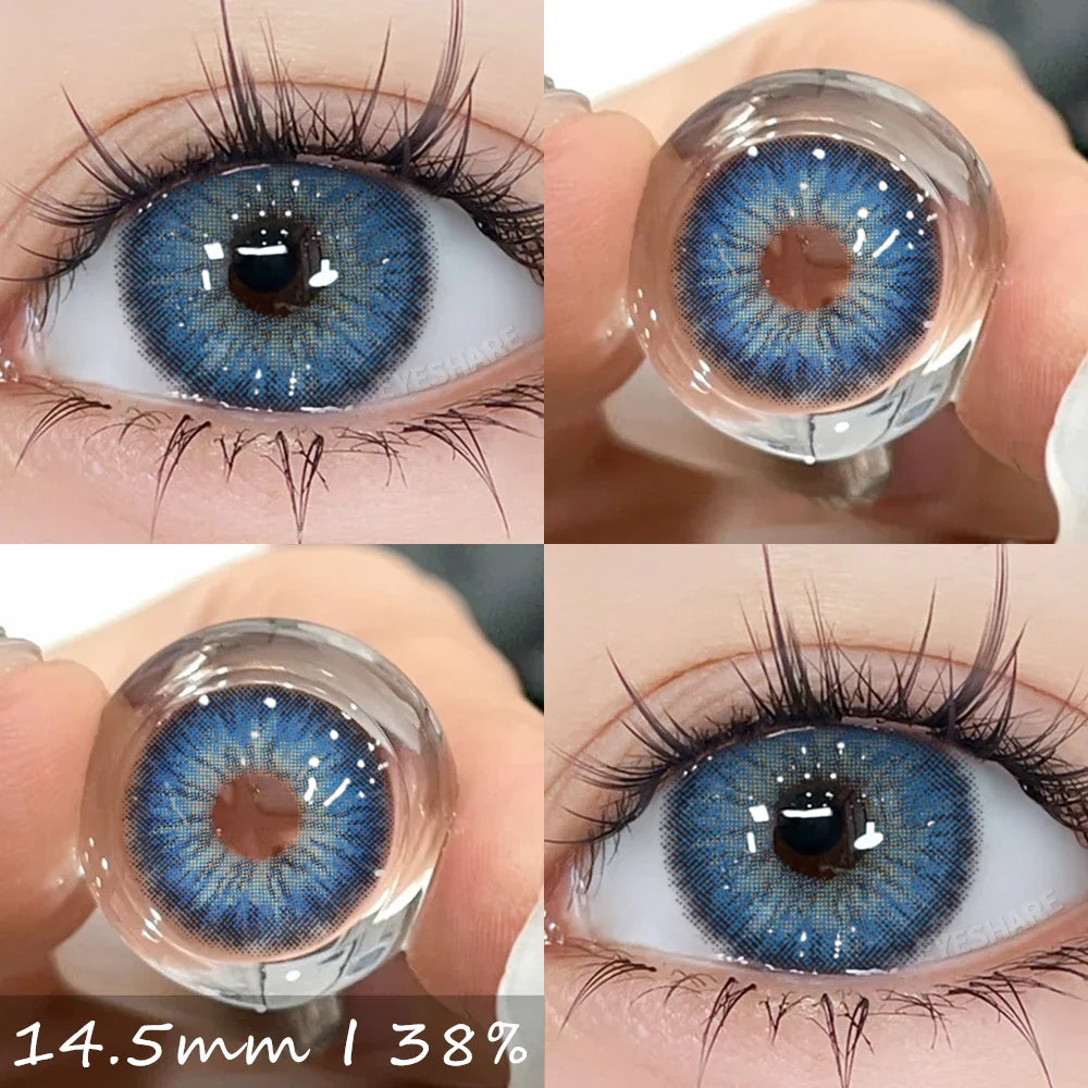 Rynx | 1 Pair Colorful Contact Lenses for Eyes Blue Contact Lenses Natural Gray Pupils Brown Lenses Green Lenses Contact Lenses