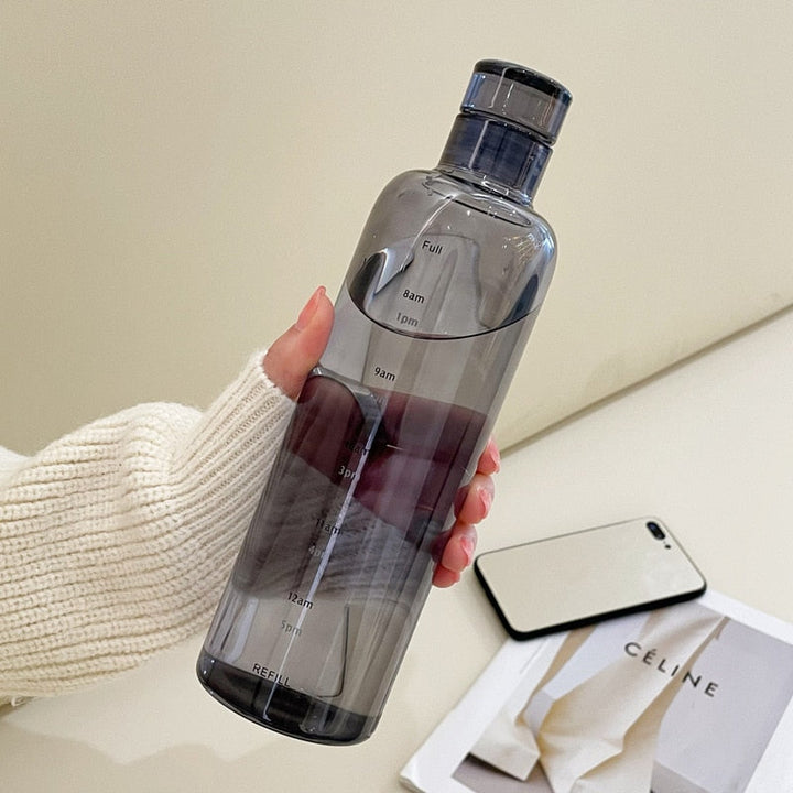 Lisslune | Time Scale Heat-Resistant Glass Water Bottle