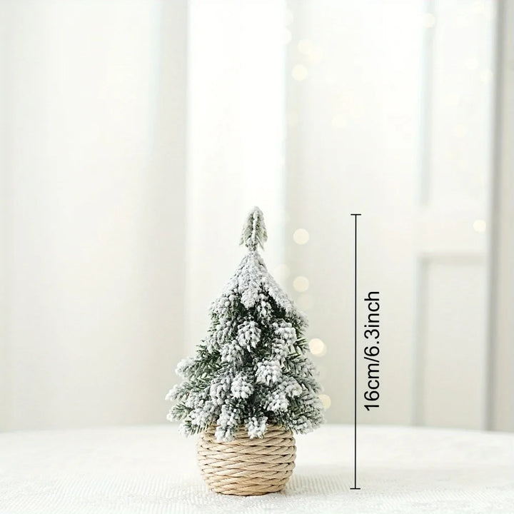 Rynx | Mini Christmas Tree Artificial Small Snow Pine Xmas Tree Decorations New Year Party Ornaments Gifts Home Table Decor