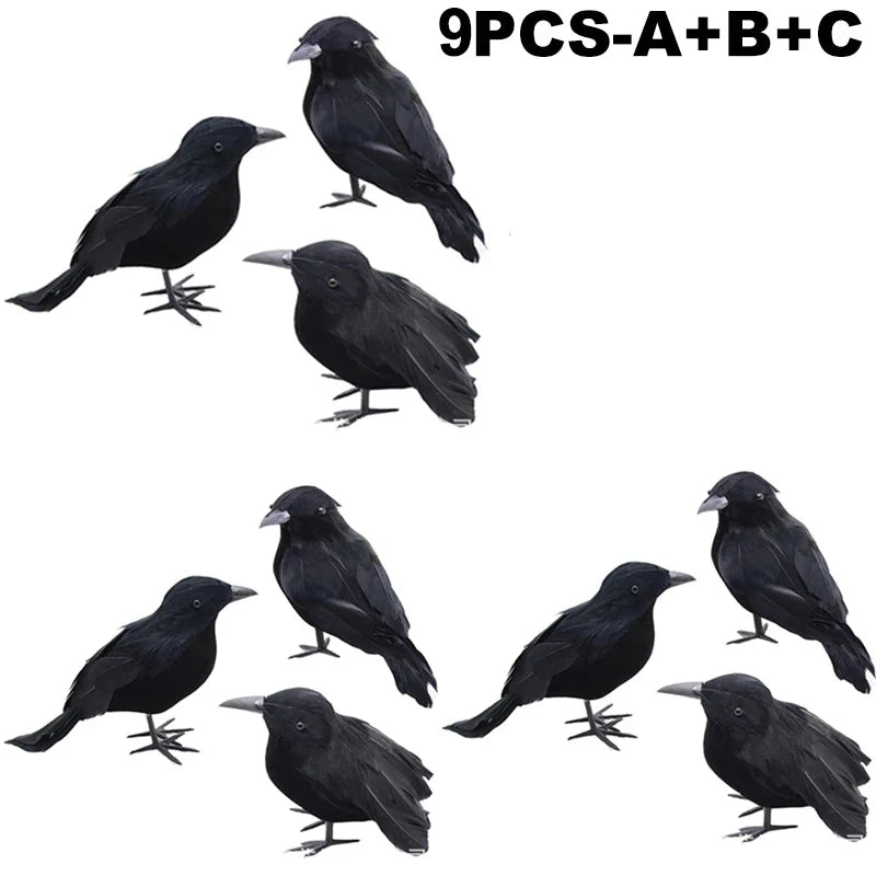 Rynx | Halloween Decoration Simulation Black Crow Raven Bird Repellent Pest Control Pigeon Repellent Garden Decoration Outdoor