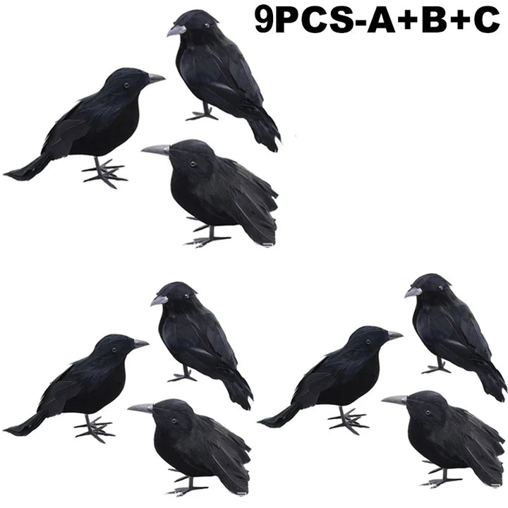 Rynx | Halloween Decoration Simulation Black Crow Raven Bird Repellent Pest Control Pigeon Repellent Garden Decoration Outdoor