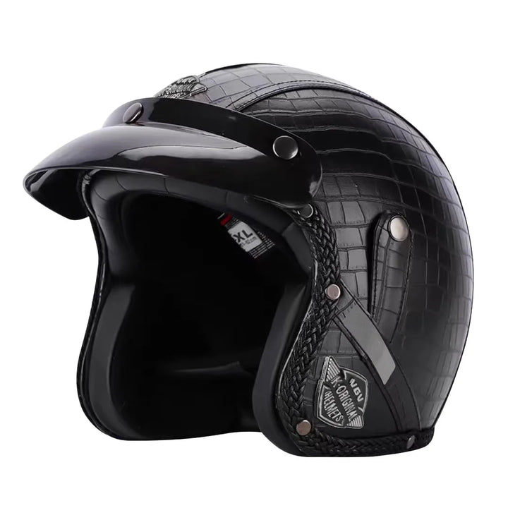 Lisslune | Retro Motorcycle Helmet – Kael – (Open Face 3/4)