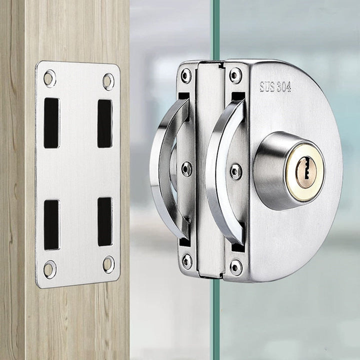 Lisslune | Sliding Door Stainless Steel Safety Glass Door Lock