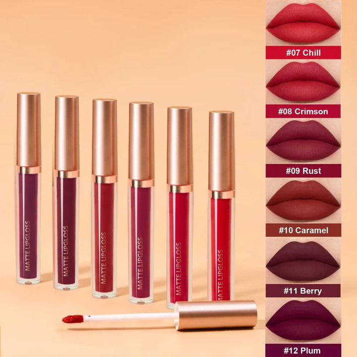 Rynx | 6Set Matte Lipstick AB two Sets Non-Staining with Cup Mouth Red Lipstick Moisturizing Long-Lasting Not Easy to Fade Lipstick