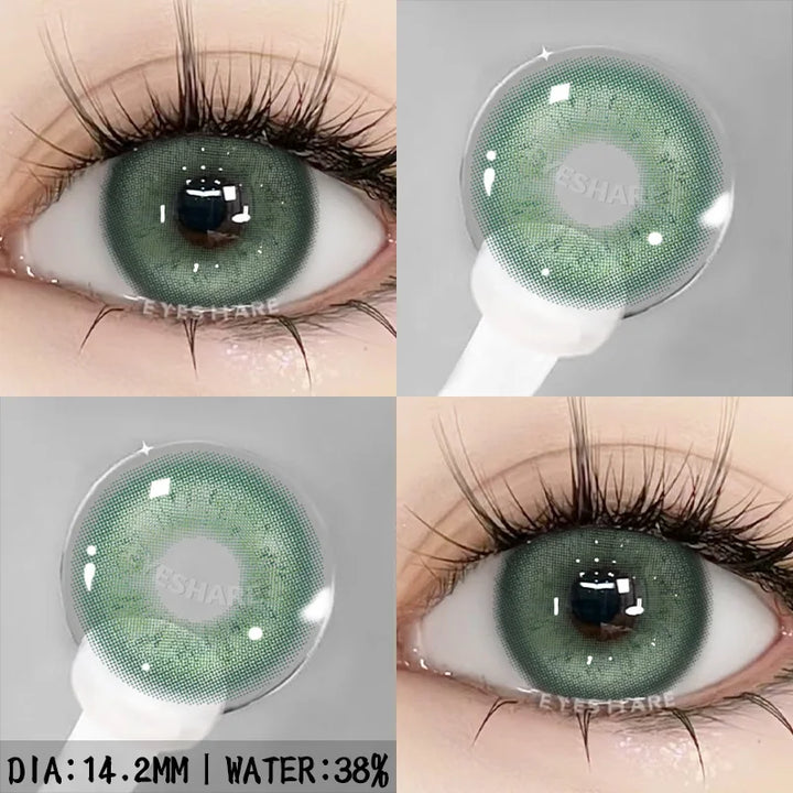 Rynx | 1 Pair/2 Pieces Colored Contact Lenses for Eyes Cosplay Blue Lenses Fashionable Purple Lenses Annual Cosmetic Green Eye Contact Lenses
