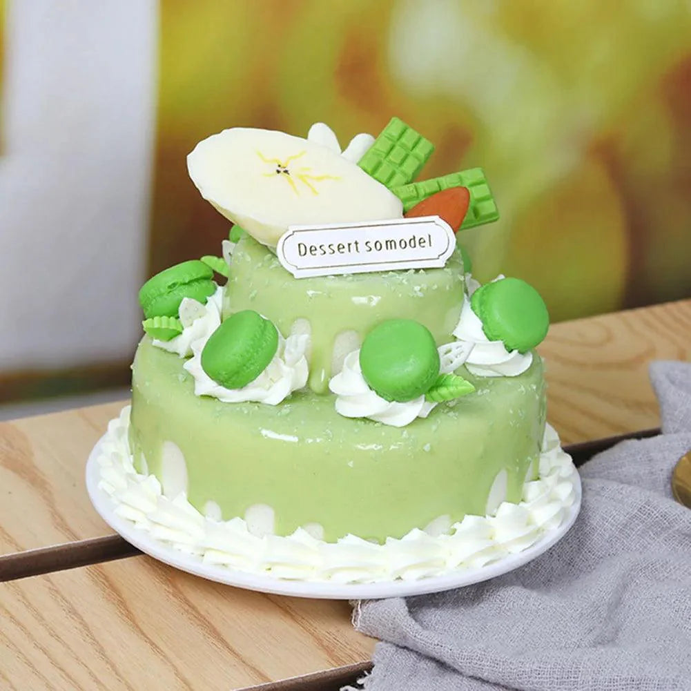 Lisslune | Elegant Synthetic Cake Model for Bakery Display and Photography - 1PC Decorative Food Model