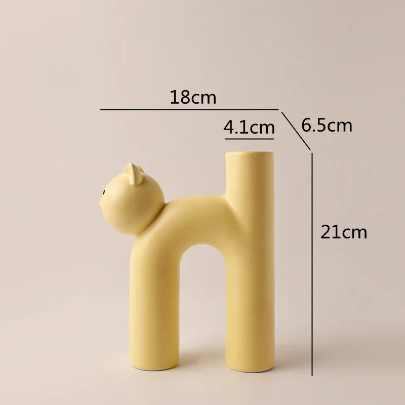 Lisslune | Mini Cat Elegant Minimal H-shaped Flower Vase