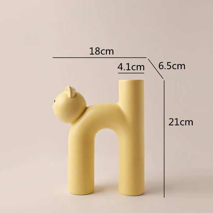 Lisslune | Mini Cat Elegant Minimal H-shaped Flower Vase