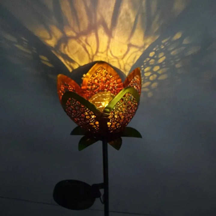 Lisslune | Solar Garden Light Lotus Flower – Decorative LED Outdoor Lighting for Garden and Yard