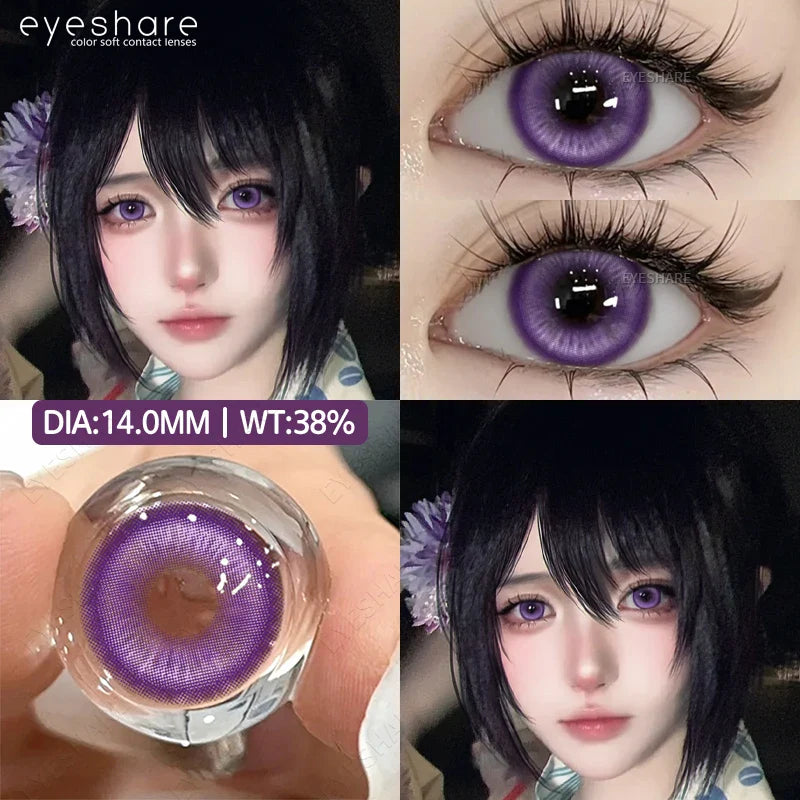 Rynx | 2-piece Halloween Colorful Contact Lenses Cosplay Eye Lenses Anime Colored Lenses Red Contact Seasonal Lenses Fashion Makeup Lenses