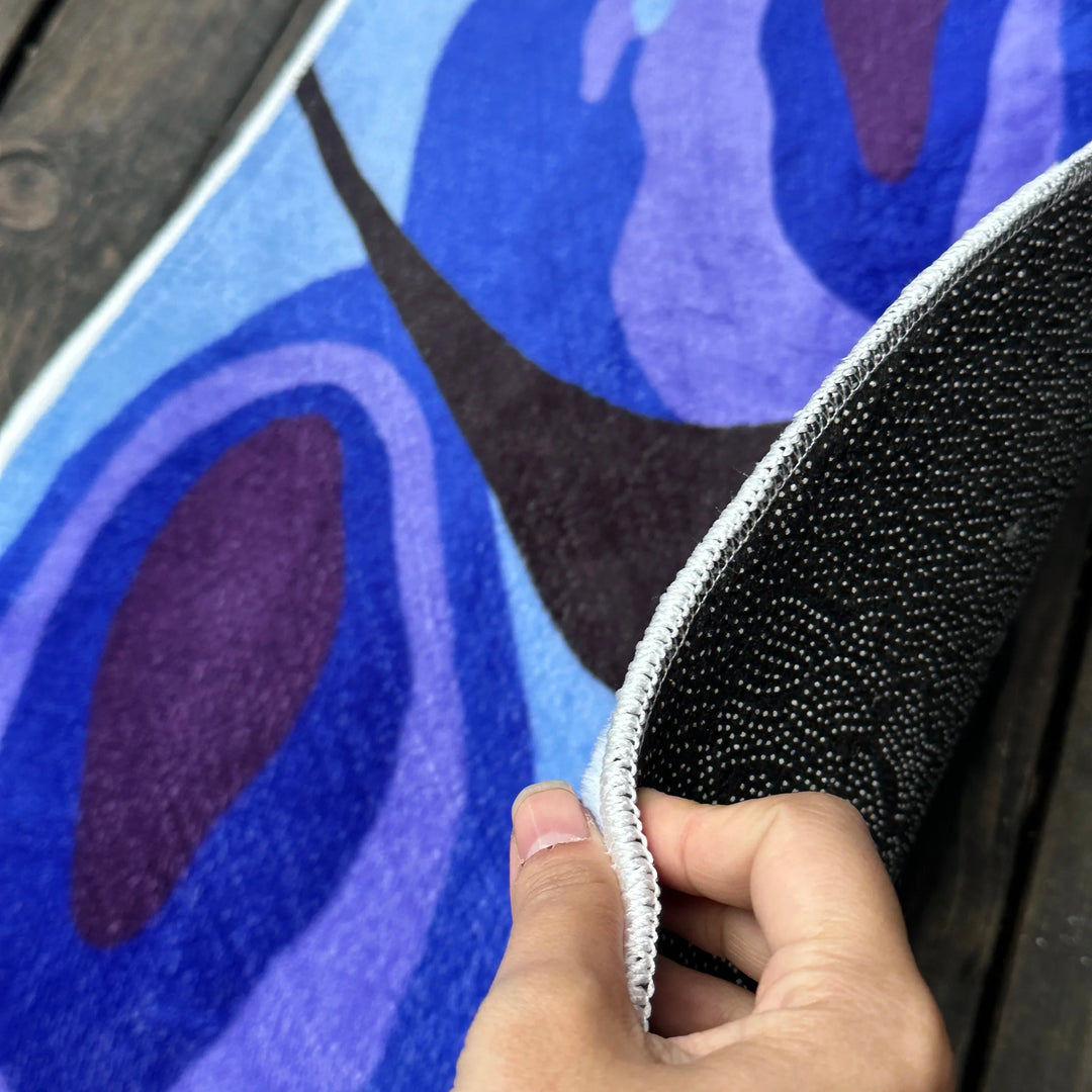 Rynx | Sexy Flowing Colored Rug Digital Printing Technology Simple Housewarming Gift Handmade Non-Slip Decorative Rug