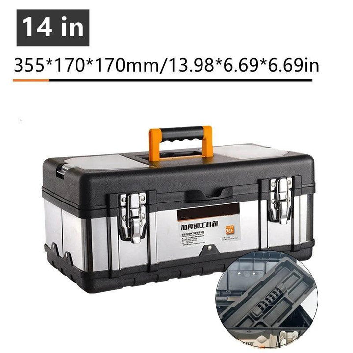 Lisslune | Heavy-Duty Stainless Steel Tool Storage Box for Professionals