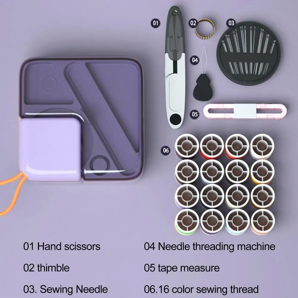 Lisslune | Trendy Pastel-Colored Travel Sewing Kit
