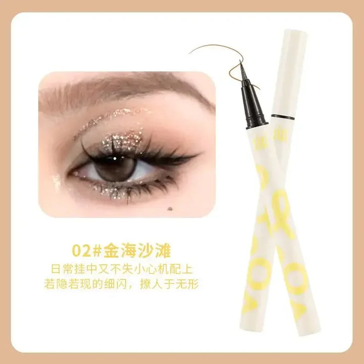 Rynx | Glitter Liquid Eyeliner Pen Waterproof Purple Pink Blue Eye Liner Pen Long-lasting Quick Dry Eye Makeup Cosmetics
