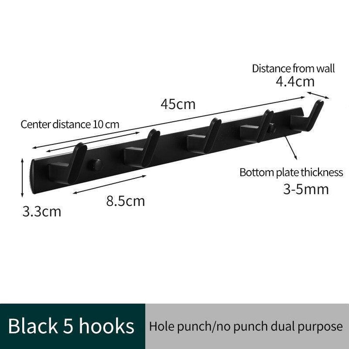 Lisslune | Over-Door Aluminum Hook Organizer: Stylish Storage Solution for Kitchen and Bathroom