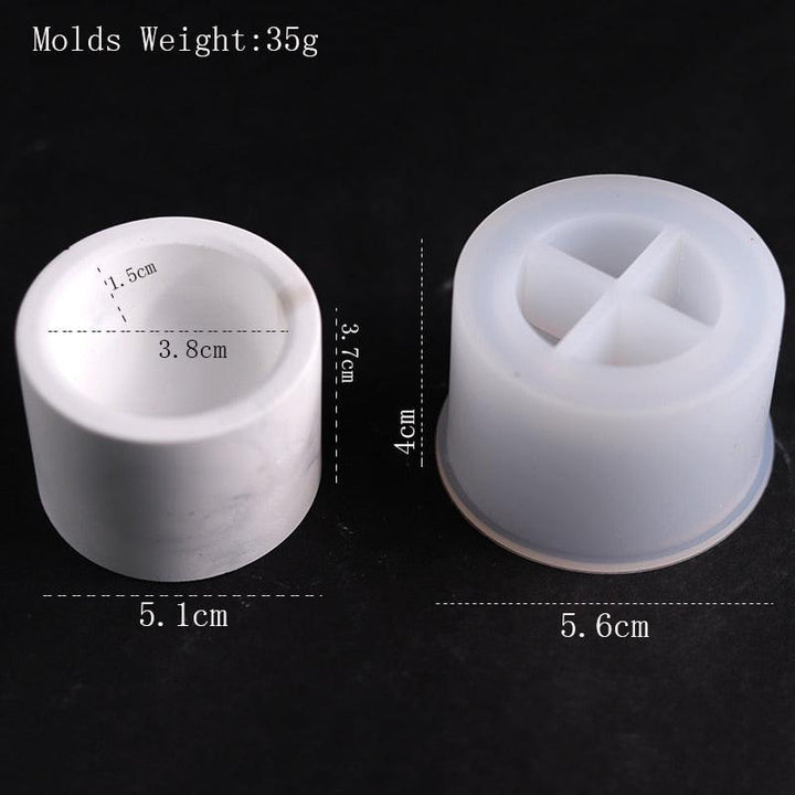 Lisslune | Round Silicone Molds for Creative Candle Holders and Stylish Plant Pots: Elevate Your Home Decor Projects