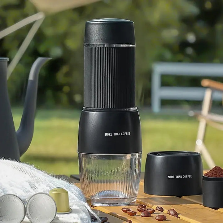 Lisslune | Portable Coffee Machine 18 Bar, Hand Pressure Operation, ZZUOM CM101, Compact Extraction for Outdoor Camping Travel Use