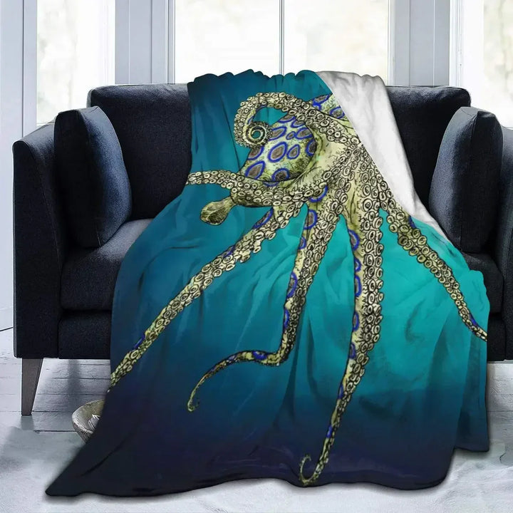 Lisslune | Sea Life Ocean Throw Octopus Blanket