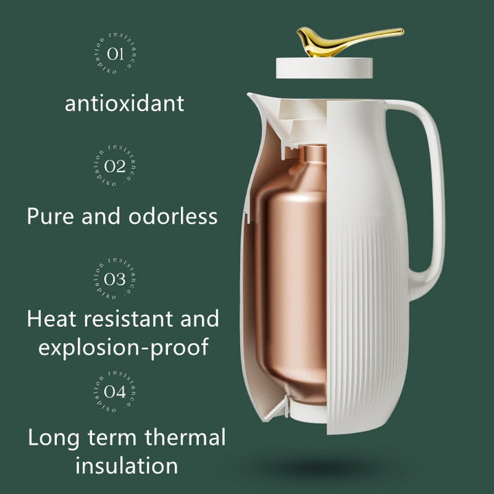 Lisslune | ThermoMax | Large Minimalist Insulated Stainless Steel Bottle – Double Wall Thermal Flask