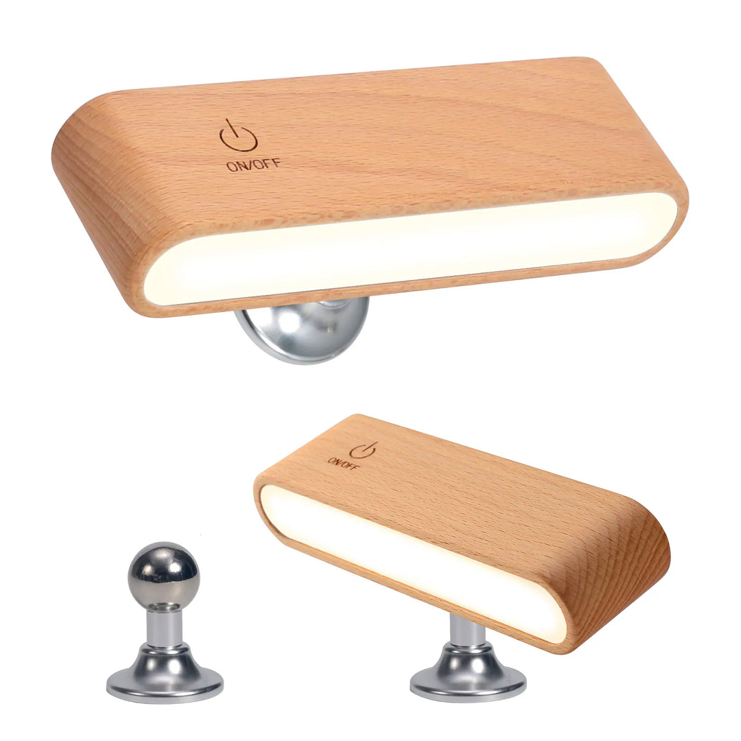 Lisslune | Rotatable Magnetic Wooden Rechargeable LED Night Lamp