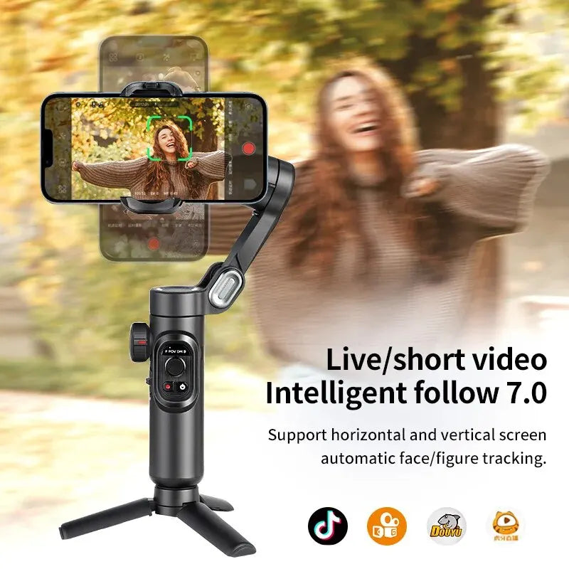 Lisslune | 3-Axis Smartphone Gimbal Stabiliser with AI Tracking & Face Detection – Alvion