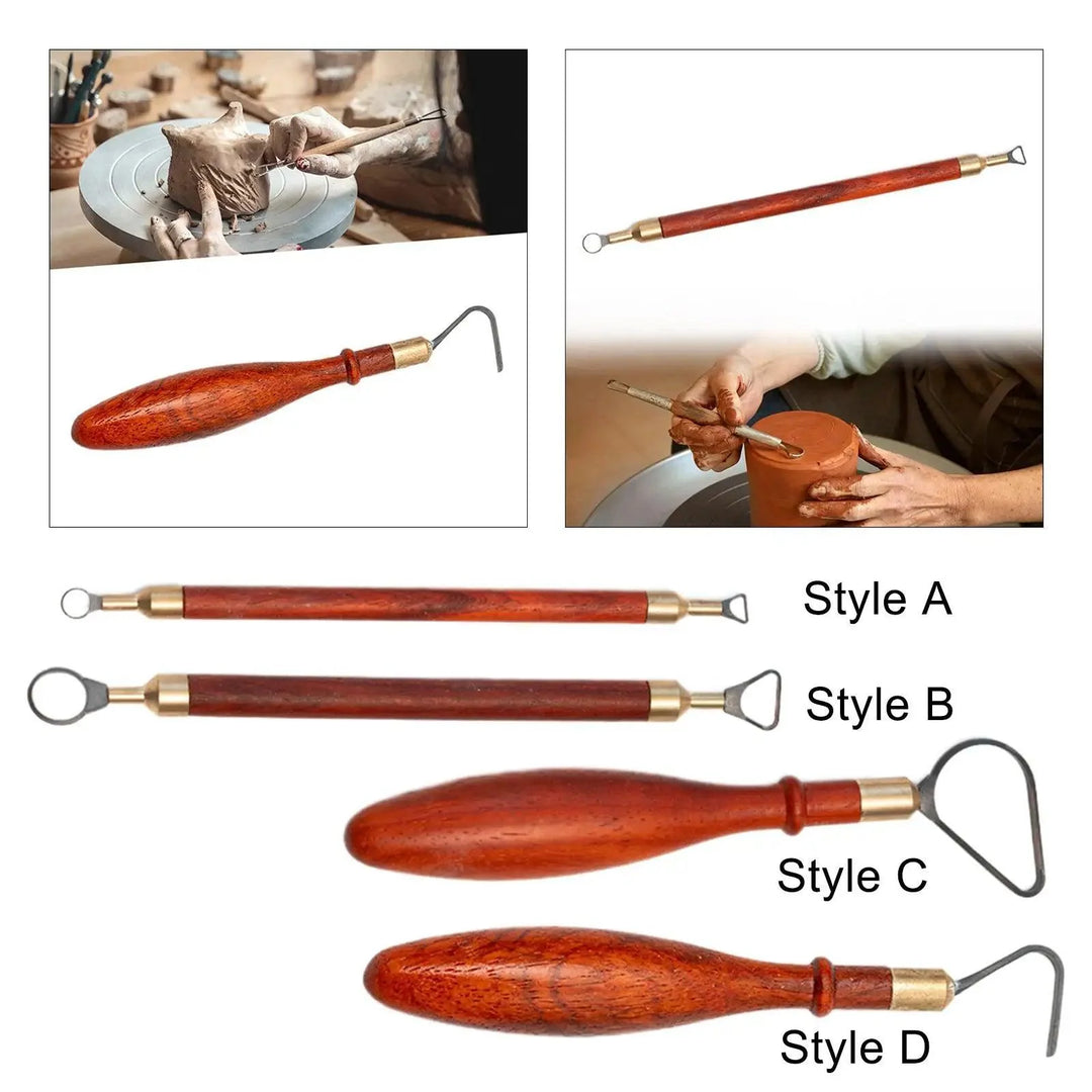 Lisslune | Wooden Handmade Pottery Sculpting Tool - Essential for Making Powerful Mugs and Teacups