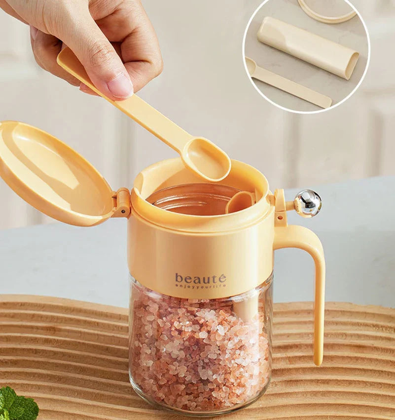 Lisslune | Moisture Block Glass Seasoning Jar