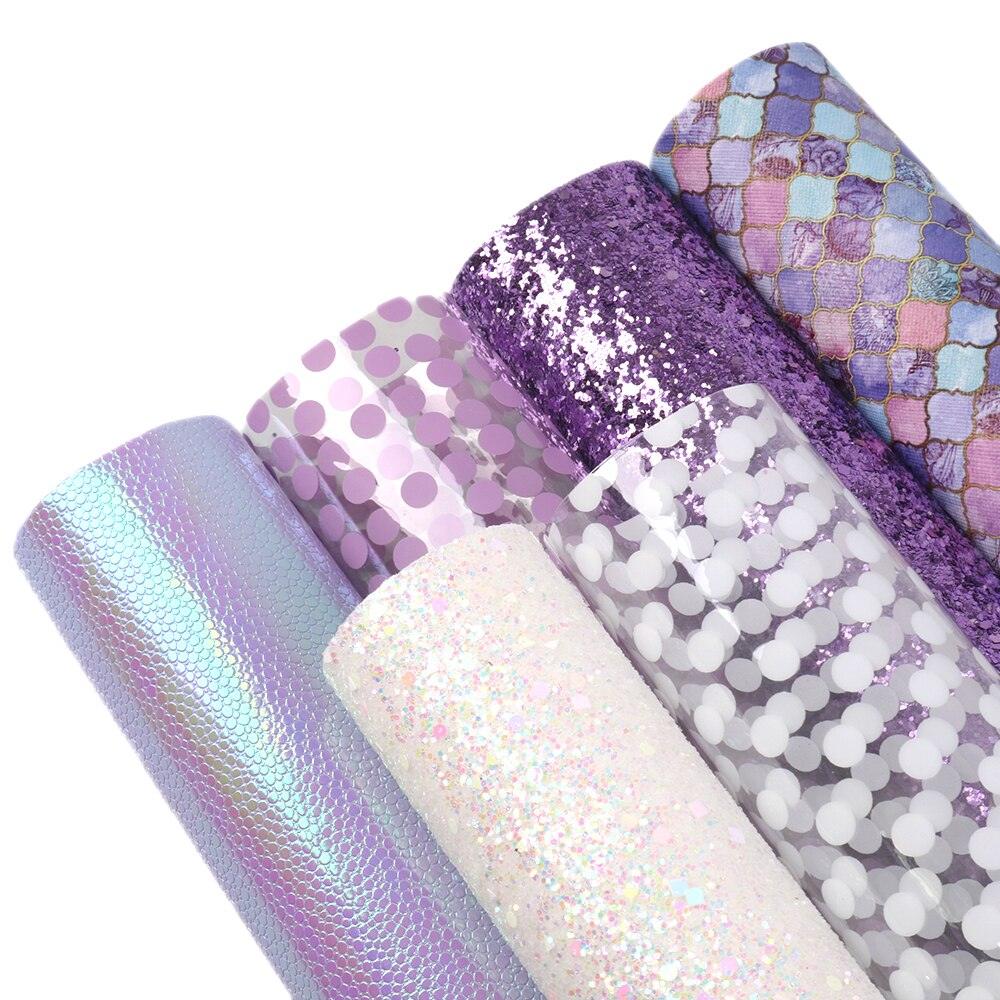 Lisslune | Elegant fish scale dot faux leather craft kit for creative projects