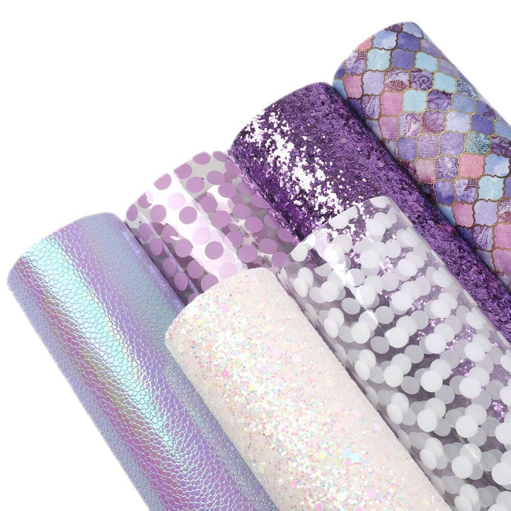 Lisslune | Elegant fish scale dot faux leather craft kit for creative projects