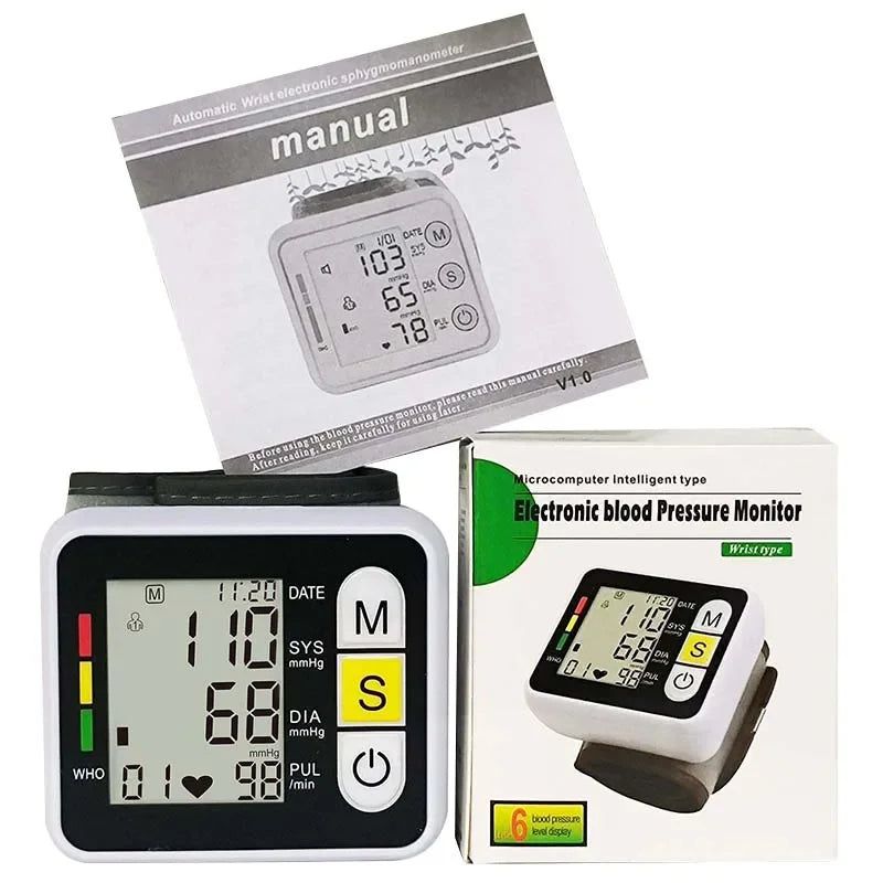 Lisslune | Digital Wrist Blood Pressure Monitor with LCD Display – PulseTrack