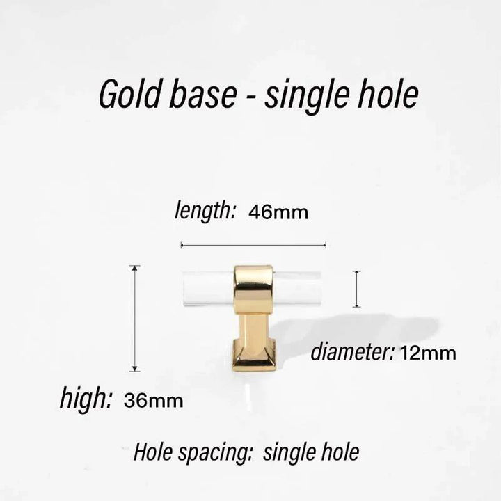 Lisslune | Luxurious gold acrylic drawer knobs with crystal embellishments - Stylish cabinet handles