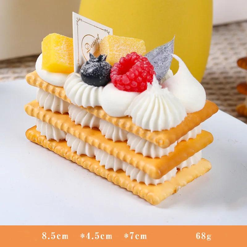 Lisslune | Realistic Artificial Dessert Cake for Home Decor and Photography - Food Simulation Model FCYY-002