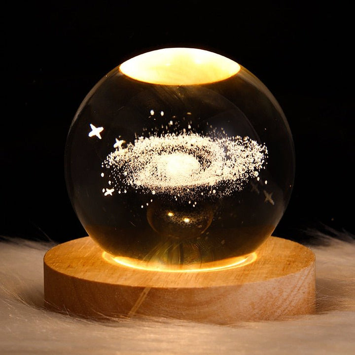 Lisslune | 3D Galaxy Crystal Ball Night Light Lamp