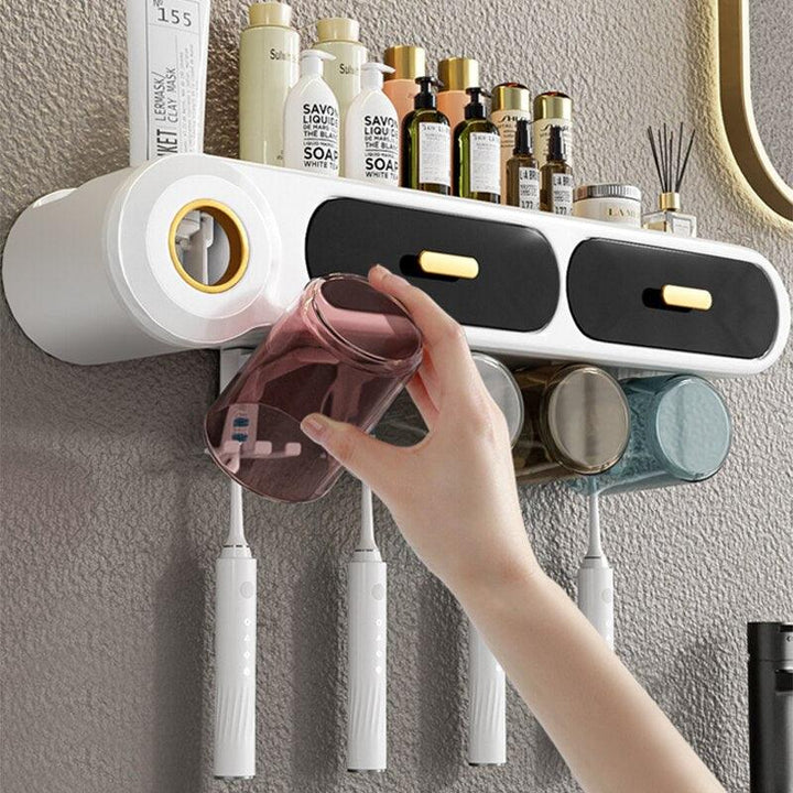 Lisslune | Comprehensive bathroom organizer set for toothbrushes, cups, and cosmetics