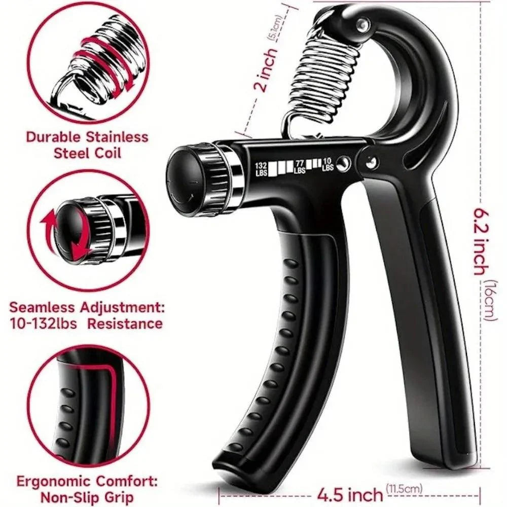 Lisslune | Ultimate 5-piece grip strength training equipment with adjustable resistance and fun accessories