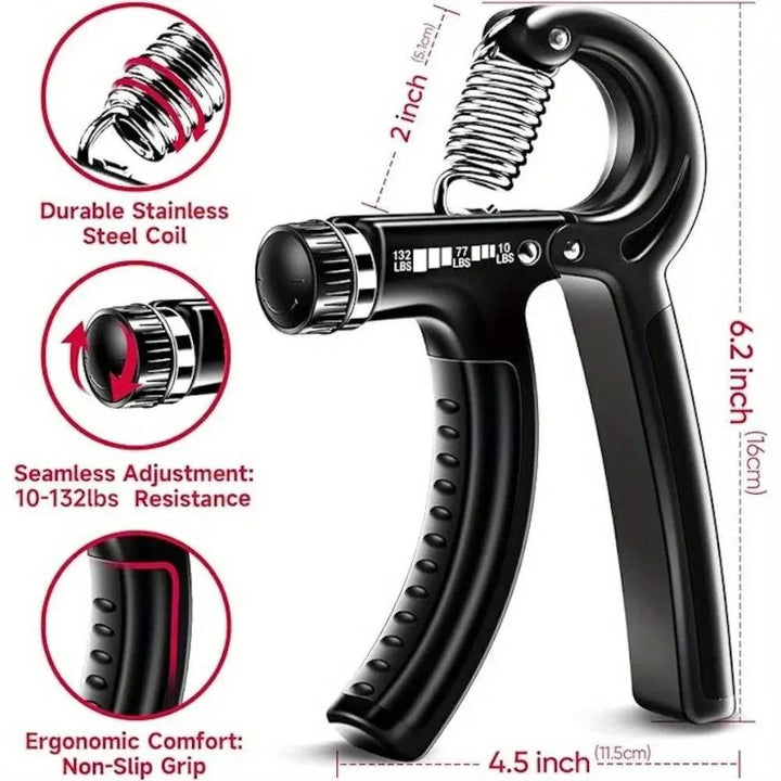 Lisslune | Ultimate 5-piece grip strength training equipment with adjustable resistance and fun accessories