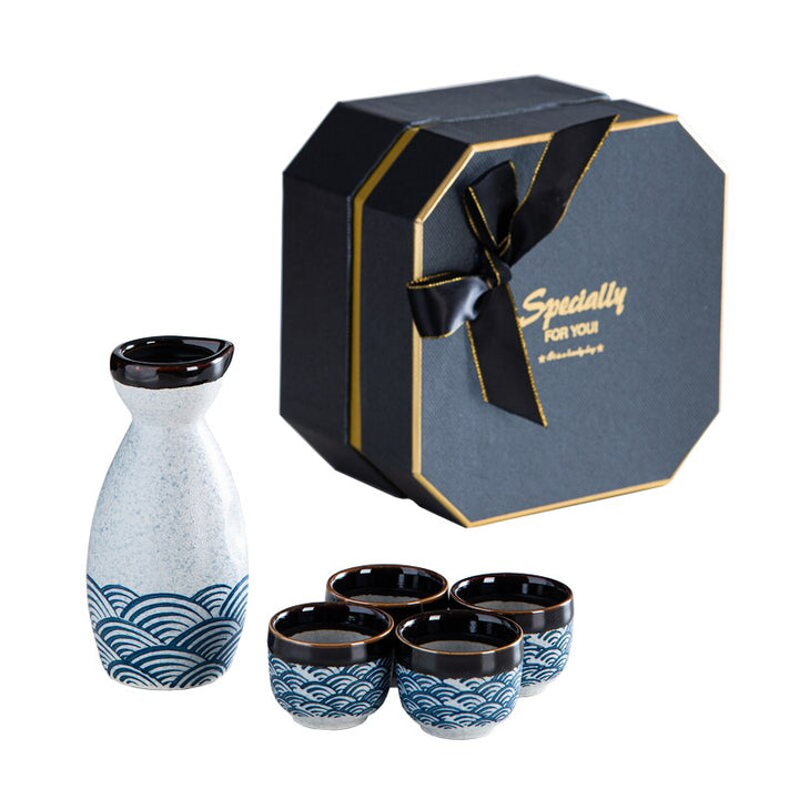 Lisslune | Sake wine in Japanese style, warm Chinese wine set, home ceramic sake wine set for ladies