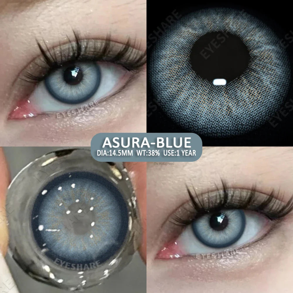 Rynx | Colorful contact lenses for the eyes 2 pcs./pair Green eye lenses Blue contact lens Annual Brown pupils cosmetic lens