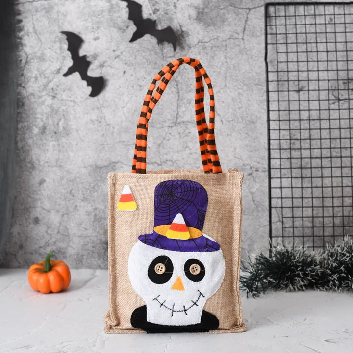 Rynx | New Halloween Gift Fleece Handbag Candy Bag Ghost Festival Pumpkin Bag Decoration Props Gift Bag