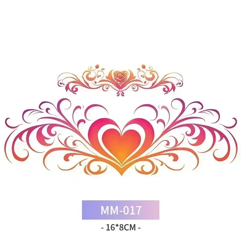 Rynx | 6-Piece Waterproof Tattoo Sticker Set Long-lasting Artificial Tattoo Girls 3D Artificial Sex Womb Tattoo for Women Temporary Abdomen섹스타투스티커 Product