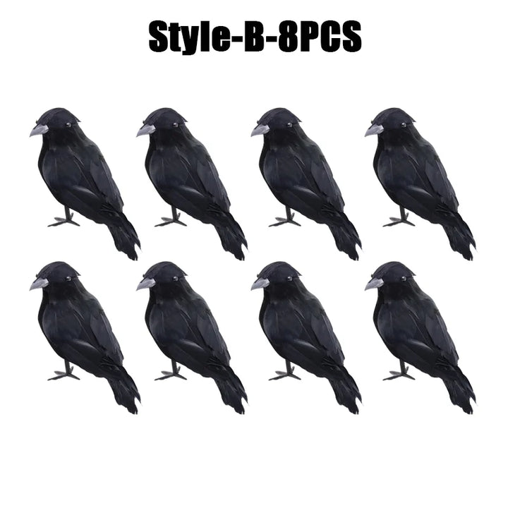 Rynx | Halloween Decoration Simulation Black Crow Raven Bird Repellent Pest Control Pigeon Repellent Garden Decoration Outdoor