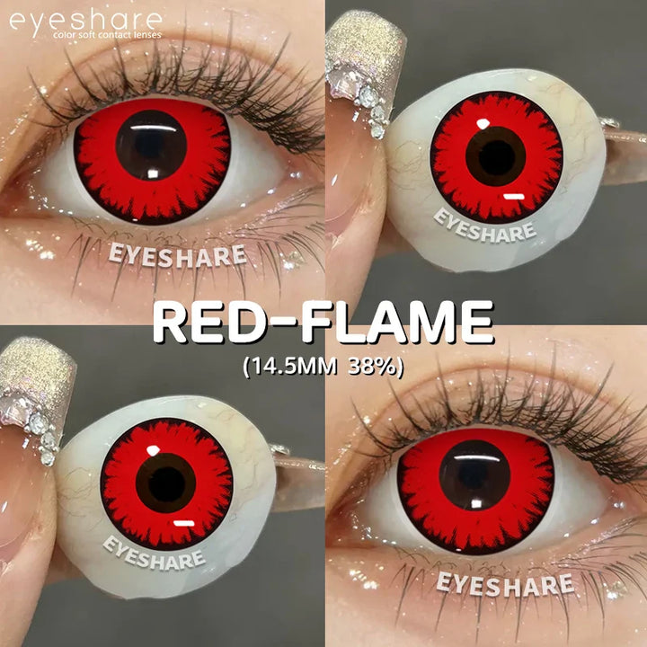 Rynx | 1 Pair Cosplay Contact Lenses Anime Eye Lenses Halloween Beautiful Pupils Red Cosmetic Color Contacts Annual Eye Lenses