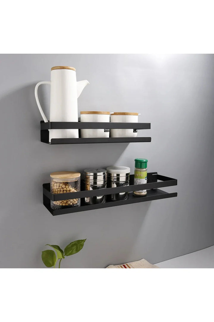Lisslune | Modern black floating shelves
