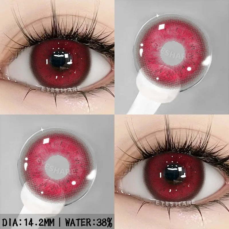 Rynx | 1 Pair/2 Pieces Colored Contact Lenses for Eyes Cosplay Blue Lenses Fashionable Purple Lenses Annual Cosmetic Green Eye Contact Lenses