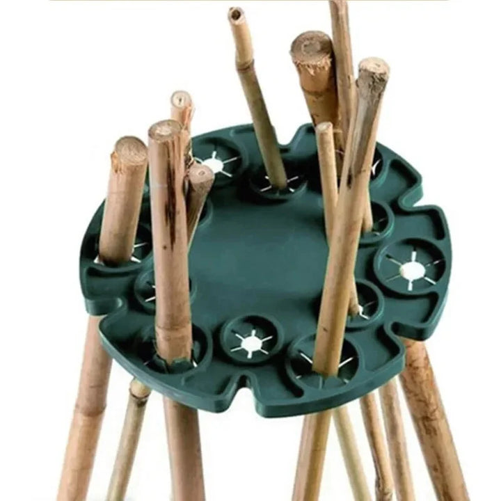 Lisslune | Plant support ring for bamboo poles – Stable climbing aid for tomatoes and climbing plants