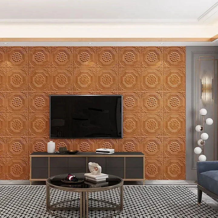 Lisslune | 20 Stück 3D Tapeten Wandaufkleber Selbstklebende Schaumstoffpaneele Wohnkultur für Wohnzimmer Schlafzimmer Decke TV Wandkunst 35X35CM
