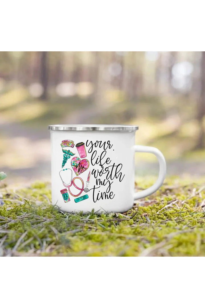 Lisslune | Life Enamel Coffee Mug