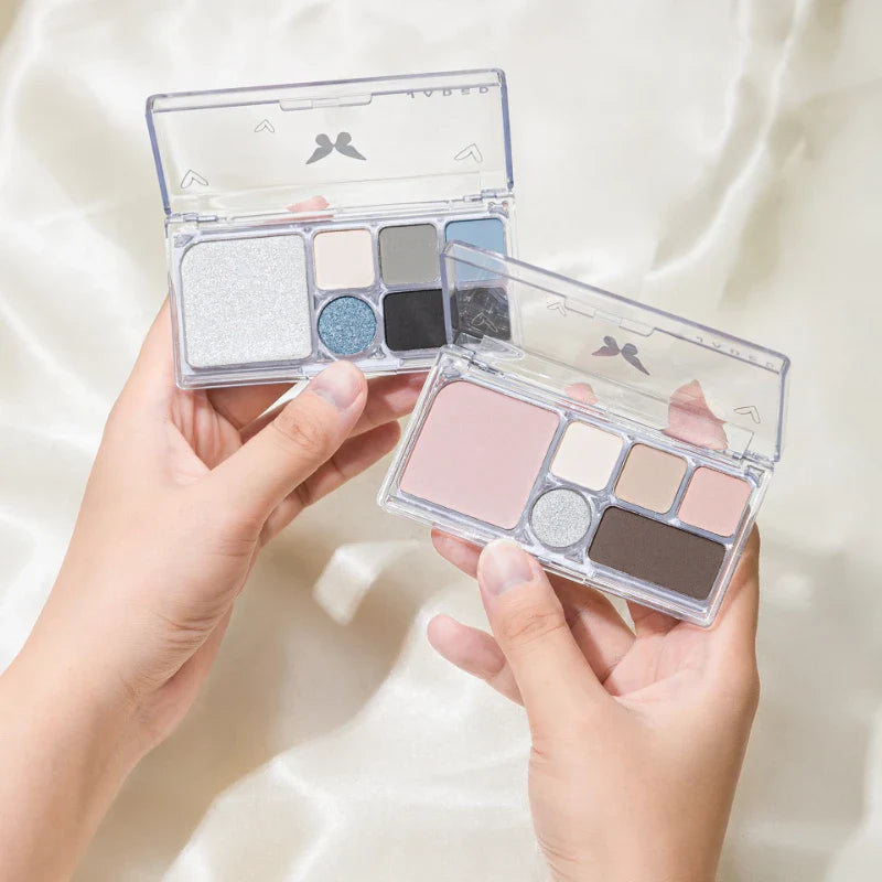 Rynx | Smoked Matte Eyeshadow 6 Colors Glitter Eyeshadow Palette Highlighter for Face Blush Korean Makeup Eyeshadow Palette Cooler Style